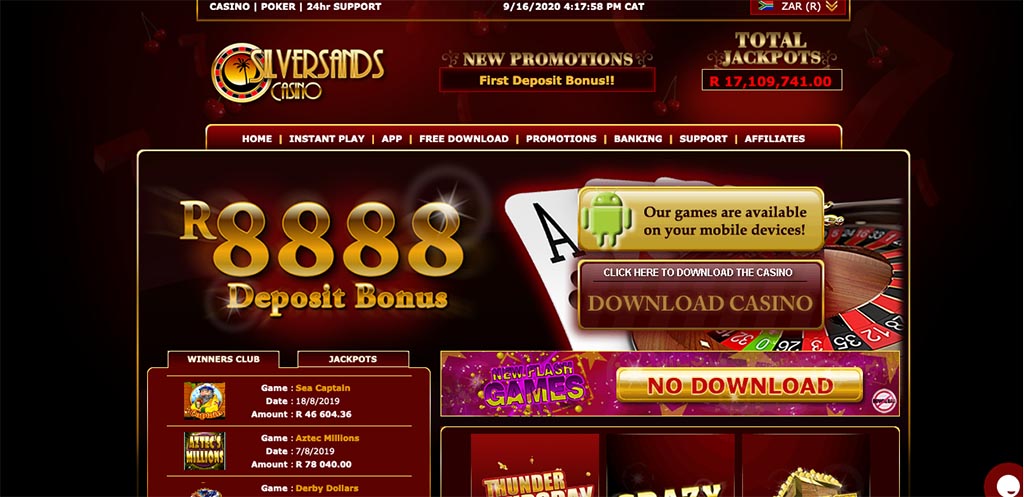 Is silversands online casino legal in south africa