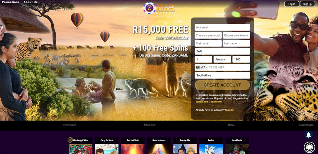 zar casino promotion